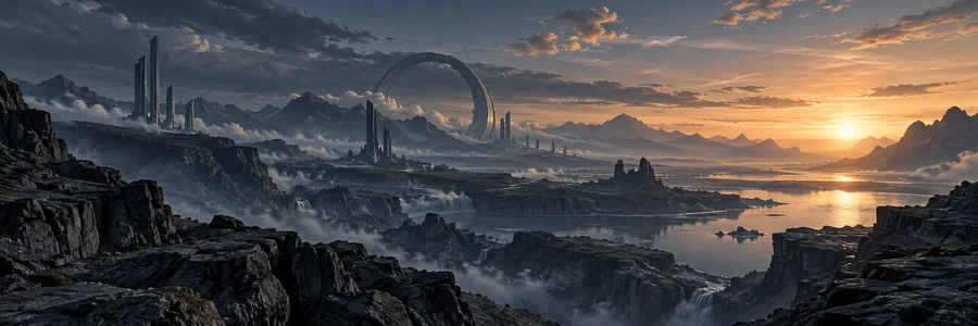 Phong cảnh sci-fi minh họa của Orbot